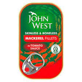 John West Mackerel Fillets In Tomato Sauce 10 x 125grm